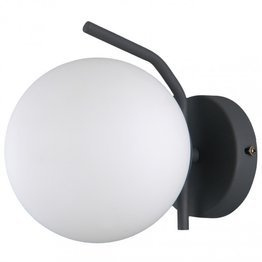 Italux Carimi kinkiet w kolorze czarnym z białym kloszem