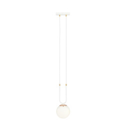 Wisząca lampa GLAM 1 WHITE/OPAL biały (1115/1) - Emibig