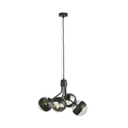 Wisząca lampa NOVA 4  BLACK/STRIPE  czarny (1139/4) - Emibig