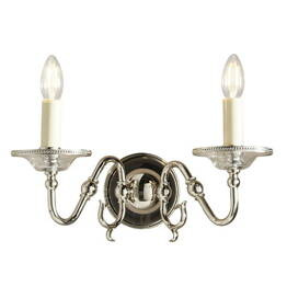 Tilburg 2 Polerowany Nikiel Oprawa ścienna Interiors CA20W2N