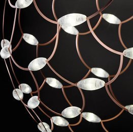 Plafoniera Sforzin Lamoi 80 cm kolor miedziany