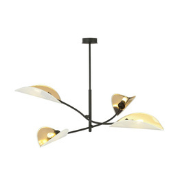 Lampa sufitowa LOTUS 4 WHITE/GOLD czarny (1107/4) - Emibig