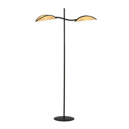 Lampa stojąca LOTUS LP2 BLACK/RATTAN czarny (1108/LP2) - Emibig