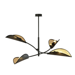 Lampa sufitowa LOTUS 4 BLACK/GOLD czarny (1106/4) - Emibig