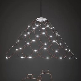 Żyrandol Sforzin Mrs Lamoi kolor miedziany