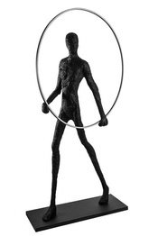 Azzardo Atlas A Lampa Podłogowa  Rzeźba Człowiek AZ4984 Czarna