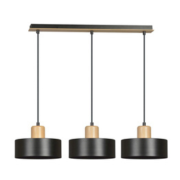 Lampa wisząca TORIN 3 BLACK czarny (1046/3) - Emibig
