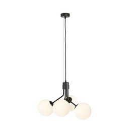 Wisząca lampa NOVA 4  BLACK/OPAL  czarny (1138/4) - Emibig