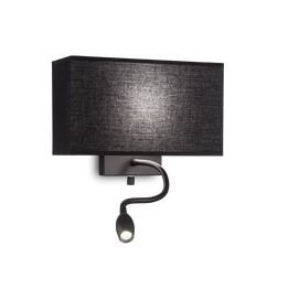 Lampa Ścienna Ideal Lux Hotel Ap2 All Black 215709