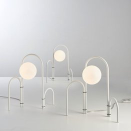 Pujol Sunset P-195 Lampka stolikowa w kolorze niklowym