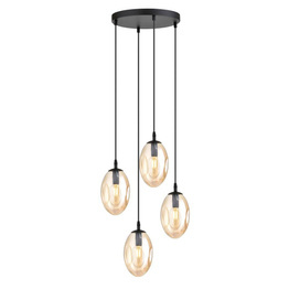 Wisząca lampa ASTRAL 4 BL PREMIUM MIODOWY czarny (1267/4PREM) - Emibig