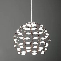 Żyrandol Sforzin Lamoi 40 cm kolor miedziany