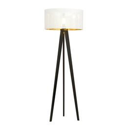Lampa stojąca ASTON LP1 WHITE/GOLD  czarny (1147/LP1) - Emibig