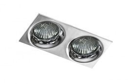 Oczko wpuszczane podwójne Azzardo IVO SQUARE 2 AZ1789 chrom