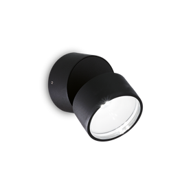 Lampa Ścienna Ideal Lux Omega Ap Round Nero 4000k 285504