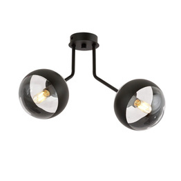 Lampa sufitowa NOVA 2 BLACK/STRIPE czarny (1139/2) - Emibig