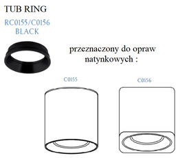 Oprawa Do Zabudowy Maxlight Tub Ring/bk