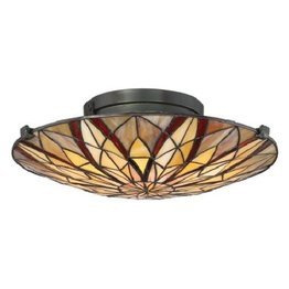 Lampa sufitowa Elstead Lighting Victory QZ-VICTORY-SF Witraż