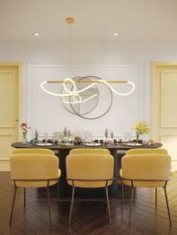 Lampa Wisząca ledowa Maxlight Laguna P0614 Złota