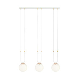 Wisząca lampa GLAM 3 WHITE/OPAL biały (1115/3) - Emibig