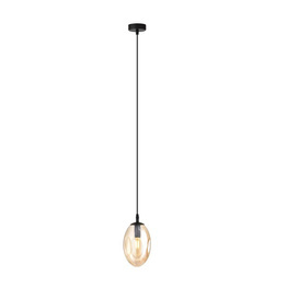 Wisząca lampa ASTRAL 1 BL MIODOWY czarny (1267/1) - Emibig