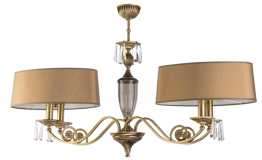 Lampa wisząca Kutek Monza MON-ZWL-4(P/A) Patyna