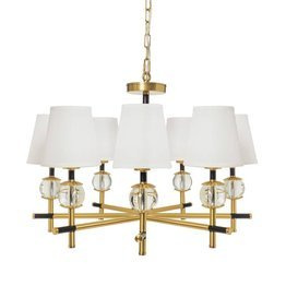 Żyrandol Czarno Złoty Berella Light Moseka 7 BL5443