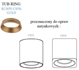 Oprawa Do Zabudowy Maxlight Tub Ring/gd