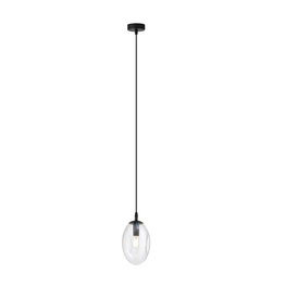 Wisząca lampa ASTRAL 1 BL TRANSPARENT czarny (1265/1) - Emibig