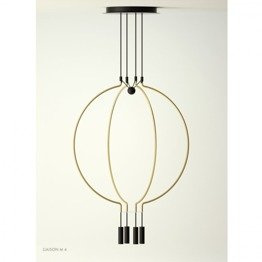 Axo Light Liaison M4 Żyrandol LED kolor złoty/czarny