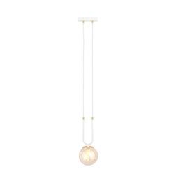 Wisząca lampa GLAM 1 WHITE/MIODOWY biały (1117/1) - Emibig