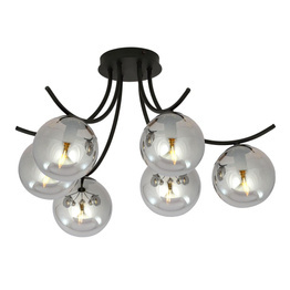 Lampa sufitowa BOSTON 6 BLACK/GRAFIT czarny (1110/6) - Emibig
