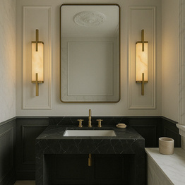 Kinkiet Alabastrowy złoty Berella Light Suzi Wall 60 GD BL5596