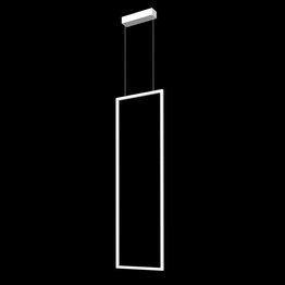 Biała Lampa wisząca w kształcie prostokąta Ramko Edo