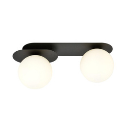 Lampa sufitowa PLAZA 2 BLACK/OPAL czarny (1118/2) - Emibig