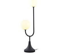 Lampa Nocna Jupiter SELEN 2-punktowa czarna biały klosz 1950