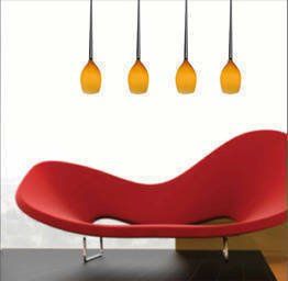 IZZA 4 MD 1288B-4SO bursztynowa Lampa Wisząca