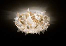 Lampa sufitowa włoska Slamp Veli Aurea Medium 53 cm Biało Złota