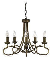 Żyrandol Elstead OLIVIA OV5 BLK/GLD