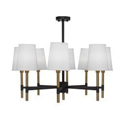 Żyrandol Czarno Złoty Berella Light Kampo 8 BL5424