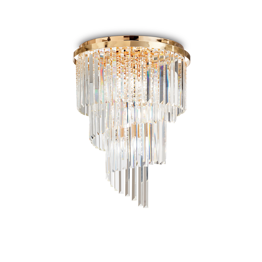 Lampa sufitowa Ideal Lux Carlton PL12 złota