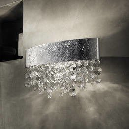 Włoska Lampa ścienna Ola A1 OV 30 MASIERO srebrny