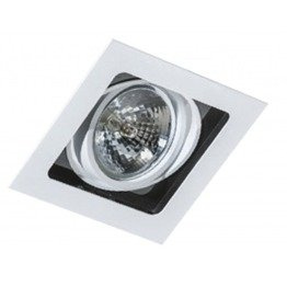 Oczko do zabudowy Azzardo Sisto 1 biało-czarny AZ1446