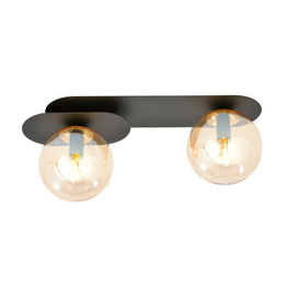 Lampa sufitowa PLAZA 2 BLACK/MIODOWY czarny (1120/2) - Emibig
