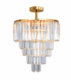 Plafon Kryształowy  FC17106/6+3+1-GOLD+CL Zuma Line Amedeo