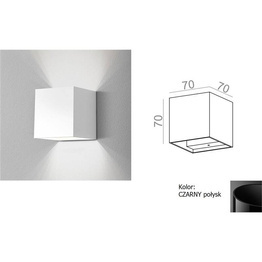 Aquaform MINI CUBE LED 25671-M927-Y6-PH-02 Czarny Kinkiet