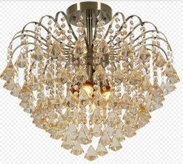 Belweder 5193/4 21QG Elem Plafon Kryształowy mosiądz