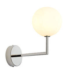 Oprawa Ścienna Jupiter Feme 1-punktowa Niklowany biały klosz 1937