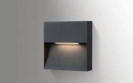 Azzardo Casoria S Lampa ścienna AZ4367 Ciemnoszara