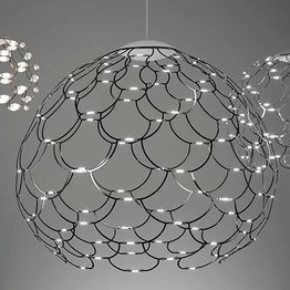 Żyrandol Sforzin Lamoi 60 cm kolor czarny